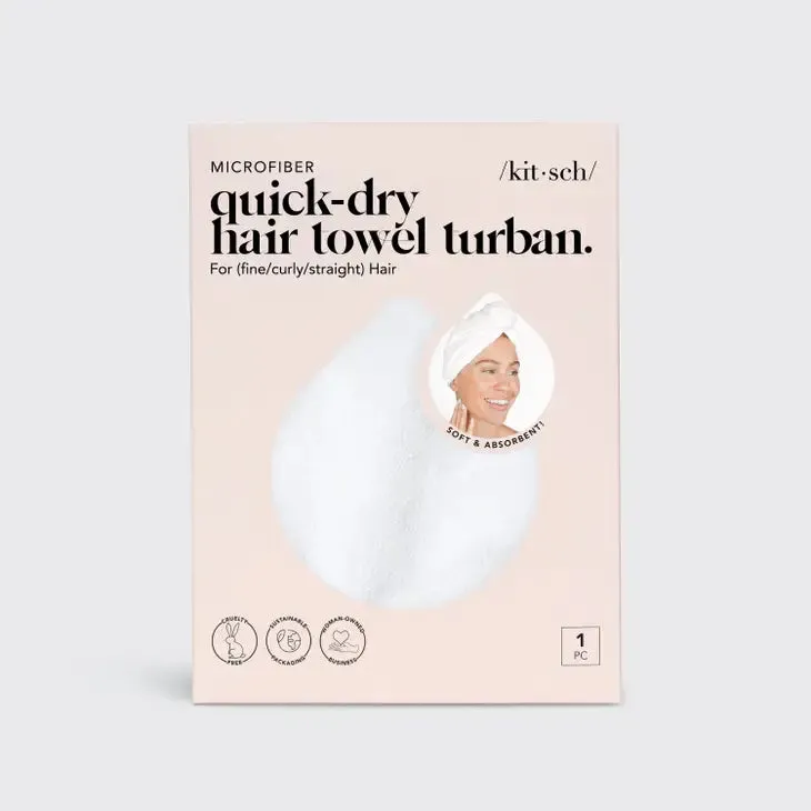 Quick Dry Hair Towel - Eco White