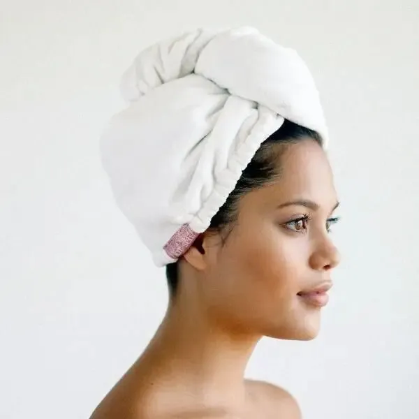 Quick Dry Hair Towel - Eco White