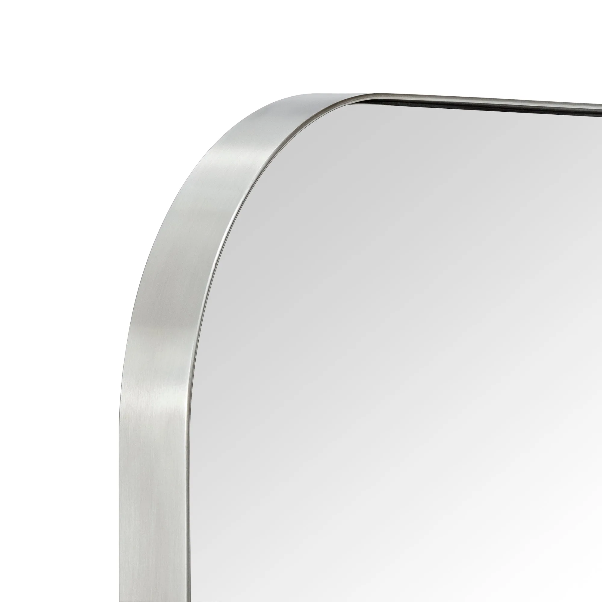 Rectangular Stainless Steel Framed Pivoting Wall Mounted Bathroom Vanity Mirror