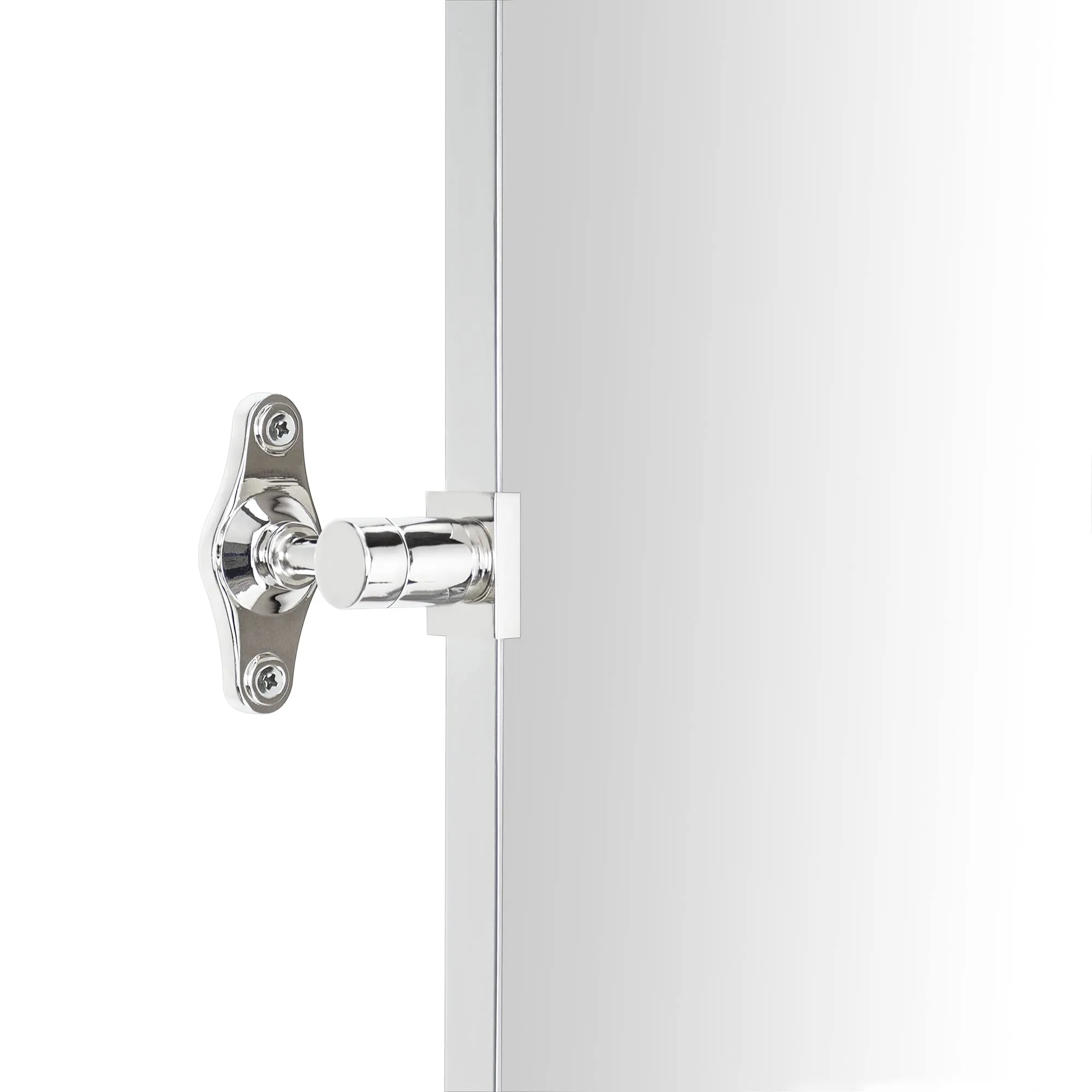 Rectangular Stainless Steel Framed Pivoting Wall Mounted Bathroom Vanity Mirror