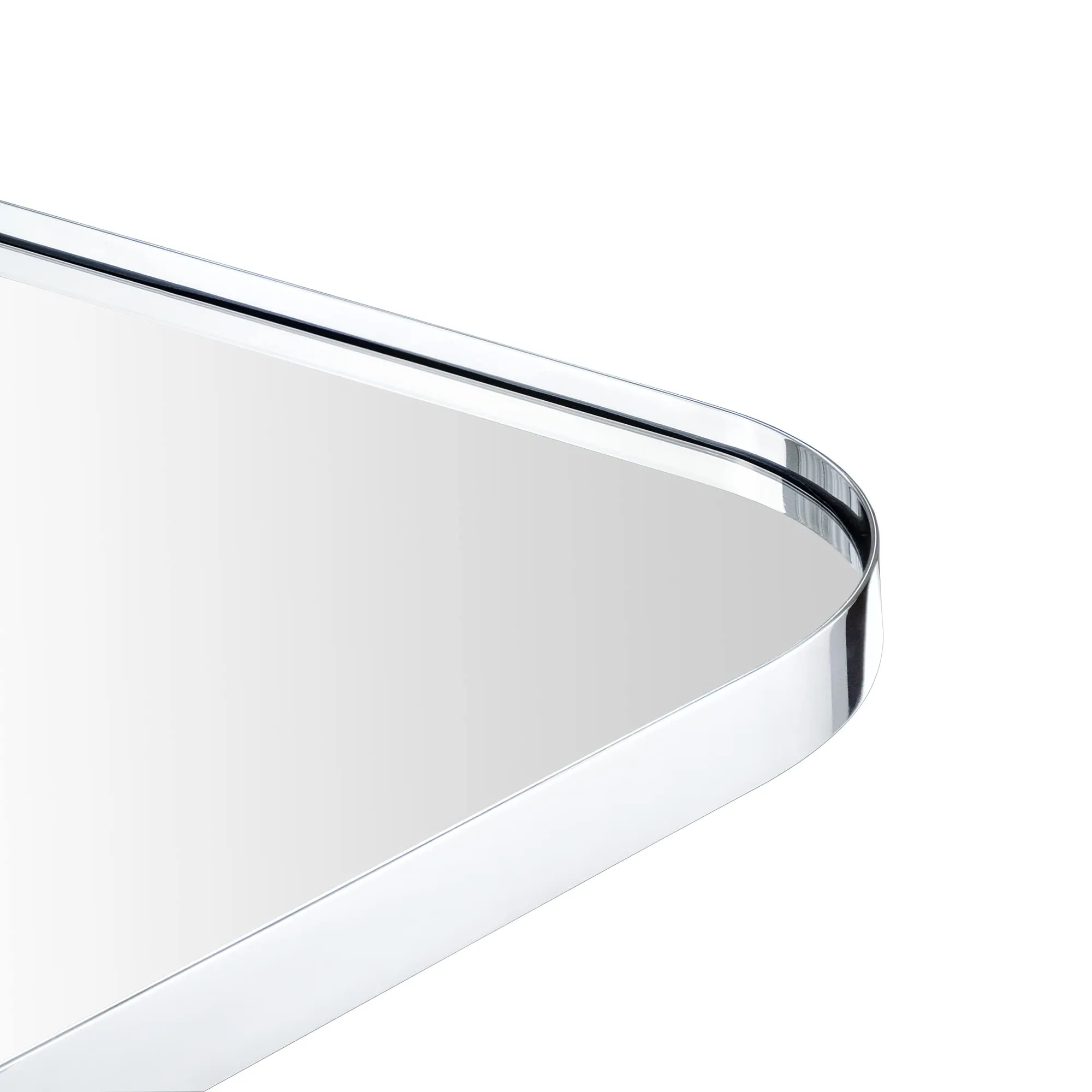 Rectangular Stainless Steel Framed Pivoting Wall Mounted Bathroom Vanity Mirror