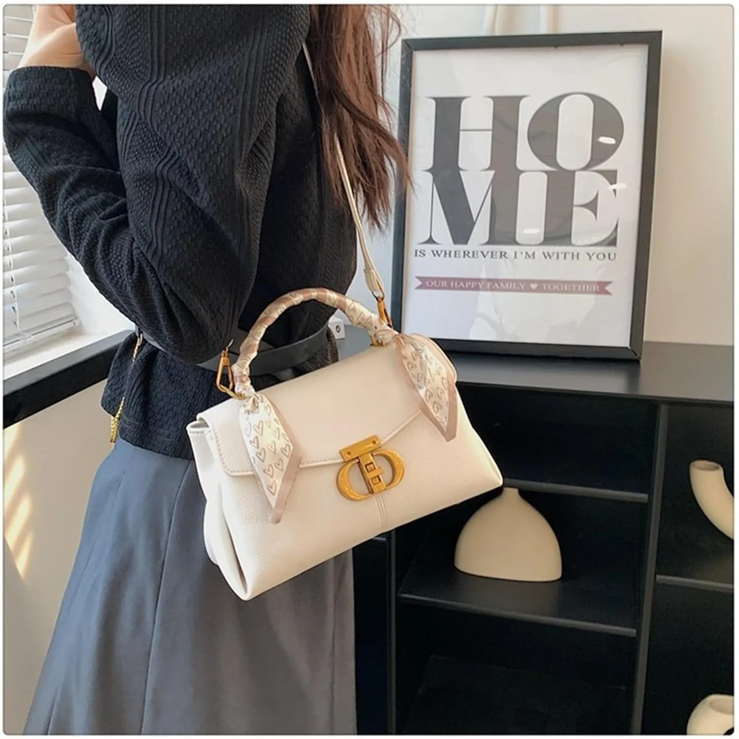 Retro Lock Buckle Hundred Crossbody Shoulder Bag