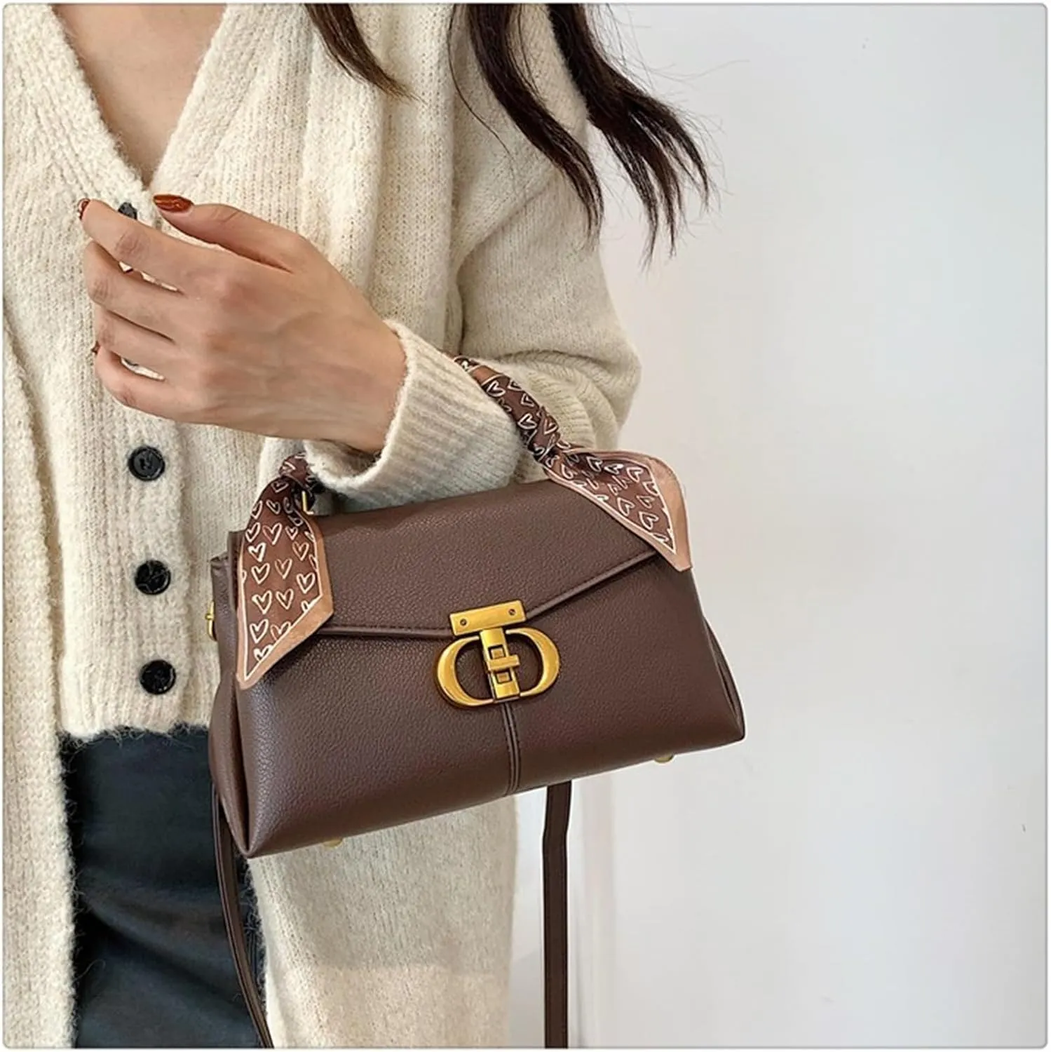 Retro Lock Buckle Hundred Crossbody Shoulder Bag