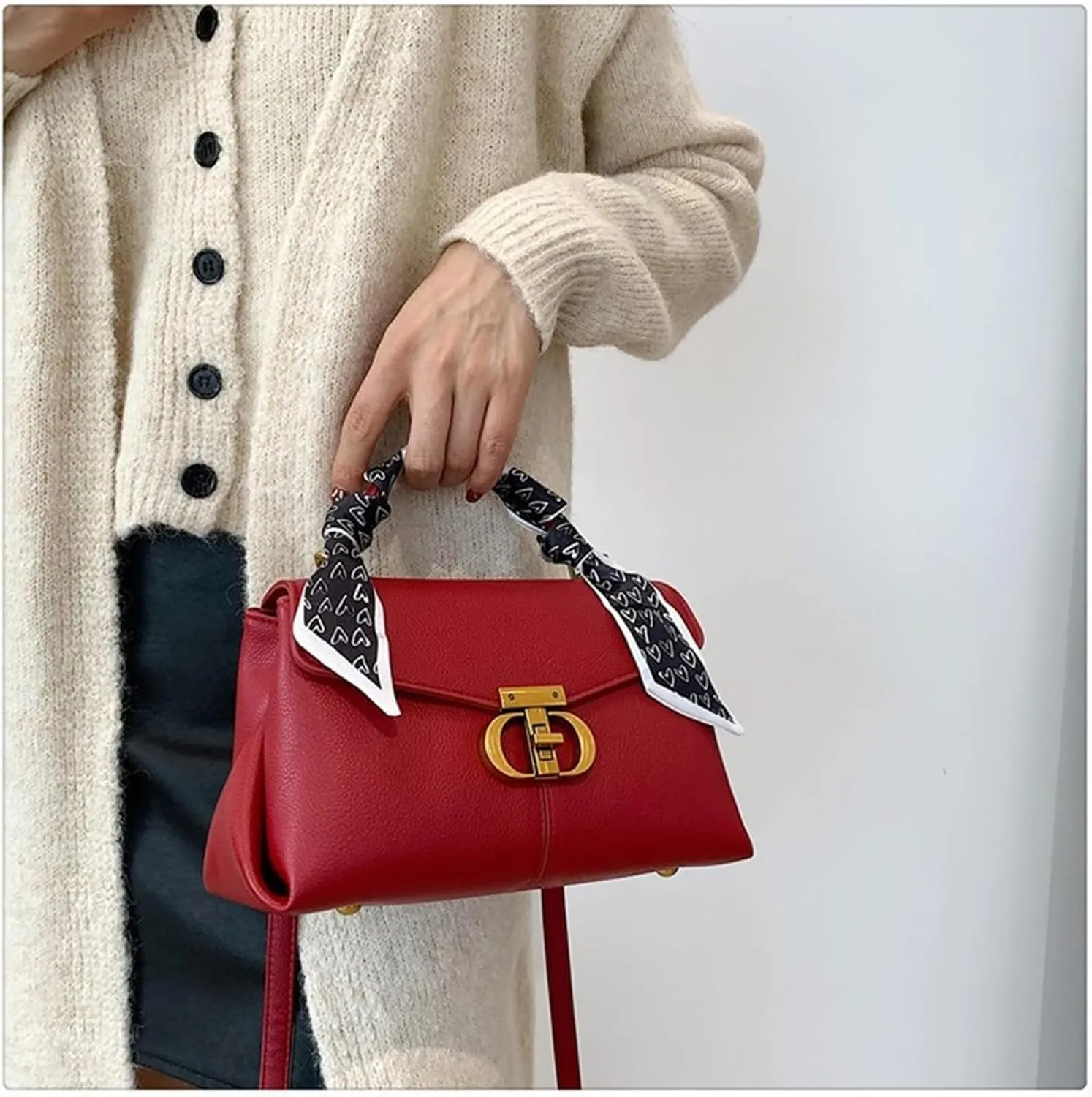 Retro Lock Buckle Hundred Crossbody Shoulder Bag