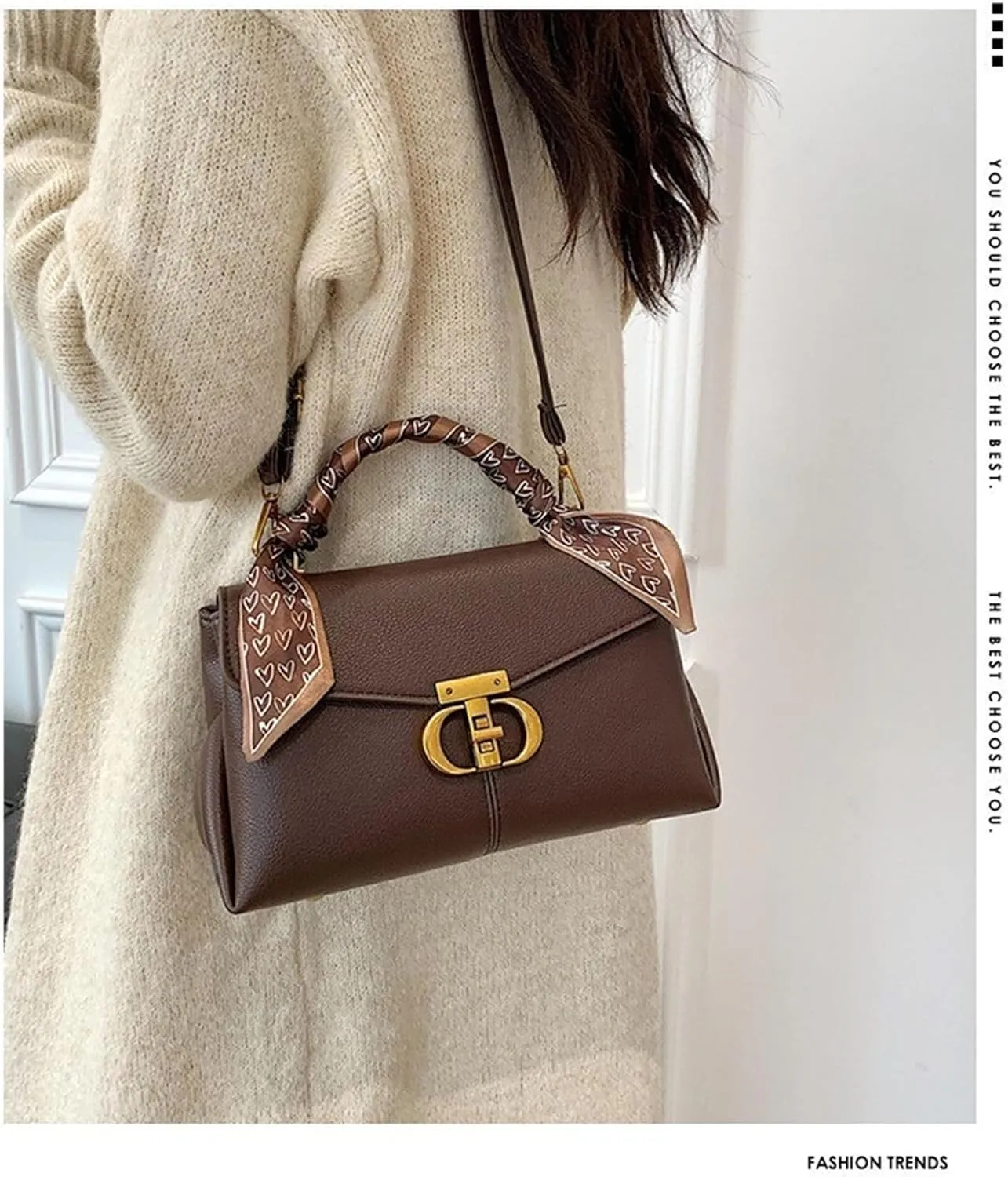 Retro Lock Buckle Hundred Crossbody Shoulder Bag