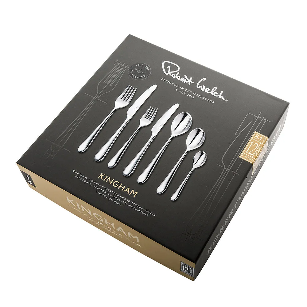 Robert Welch Kingham Bright 84 Piece Set with Free Matching Serving Spoons