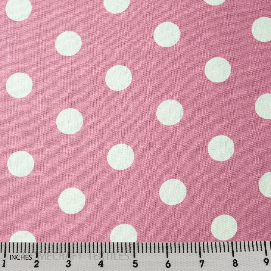 Rose Large Dots Cotton Canvas Print