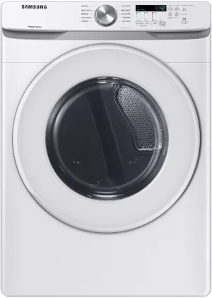 Samsung DVG45T6000W 27 Inch Gas Dryer with 7.5 cu. ft. Capacity, 10 Dry Cycles, 5 Temperature Settings, Wrinkle Prevent, Smart Care, Sensor Dry Moisture Sensor and ADA Compliant: White