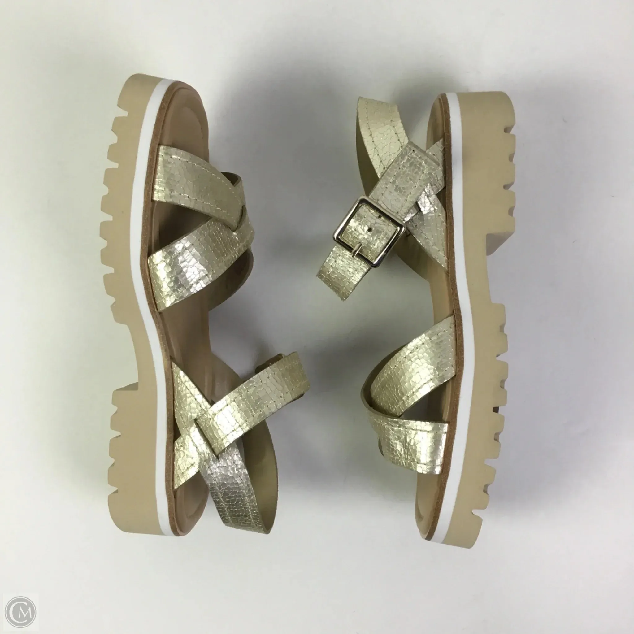 Sandals Flats By Donald Pliner In Tan, Size: 8