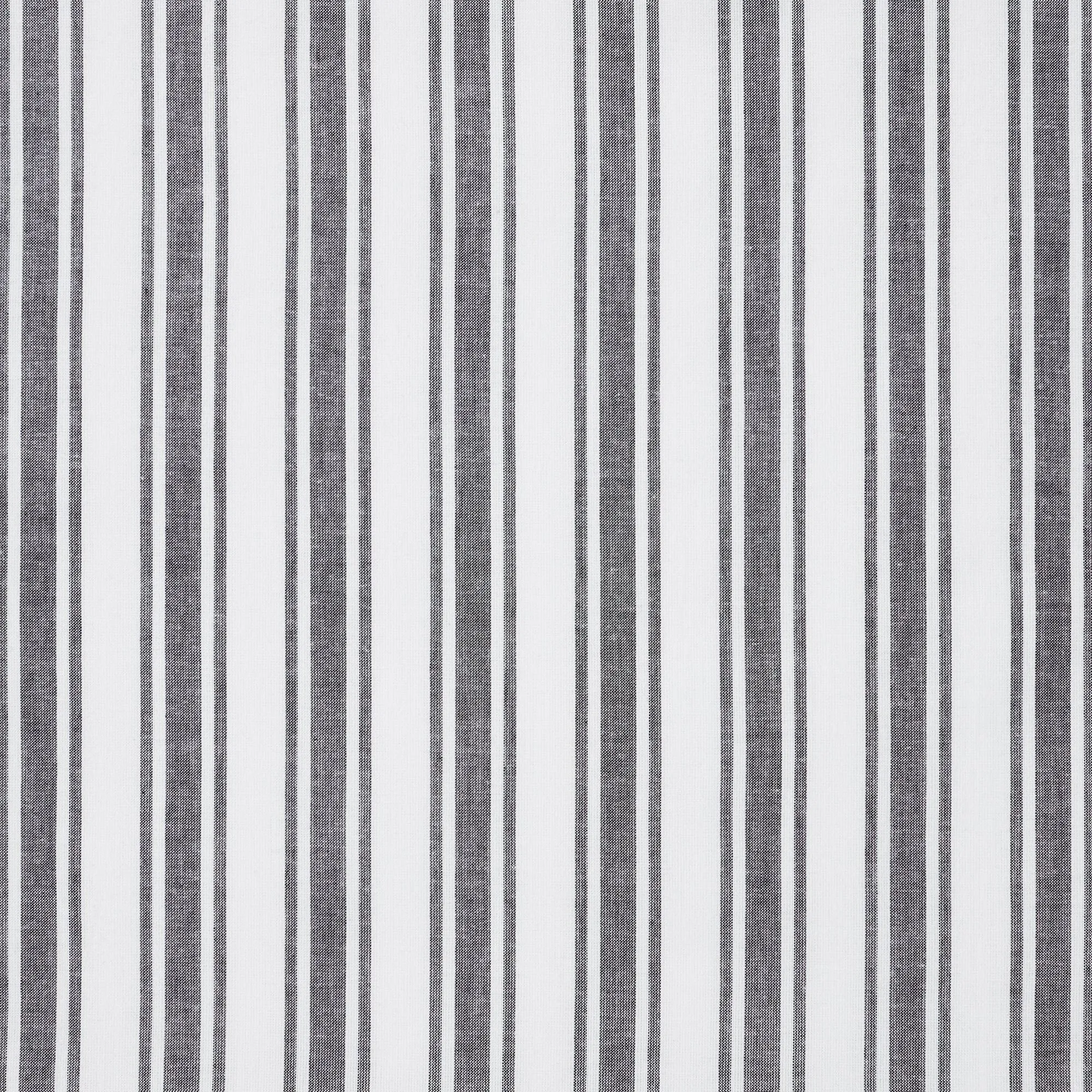 Sawyer Mill Black Ticking Stripe Blackout Single Panel Curtain 84"