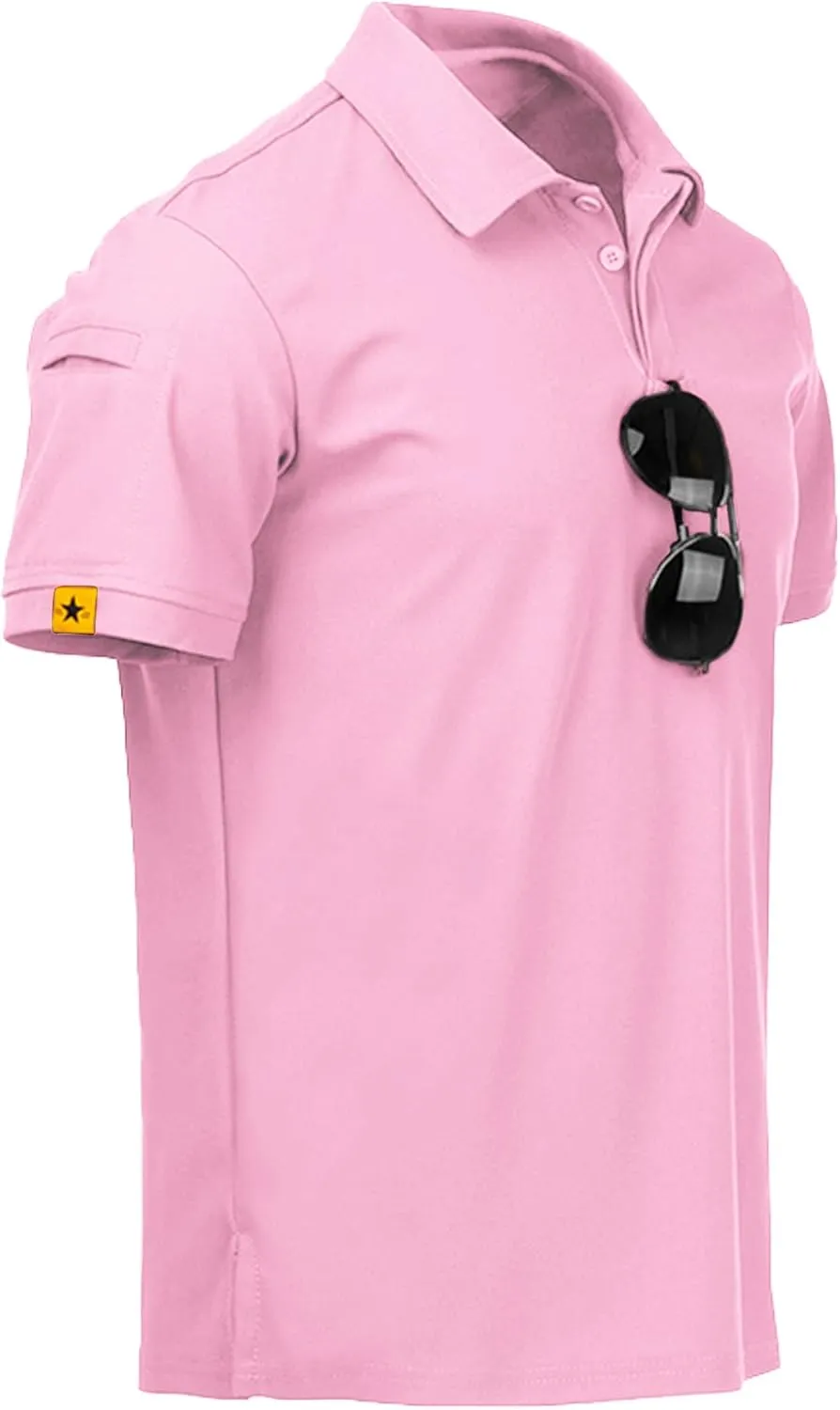 SCODI 3 Pack Mens Polo Shirts Short Sleeve Tactical Shirts Performance Athletic Moisture Wicking Golf Shirt for Men