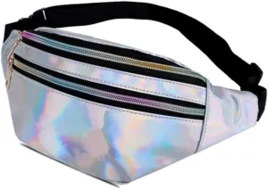 Shiny Crossbody Bag Waist Pouch -theft Bag Fashion Casual Perfect for Hiking Biking Dog Walking