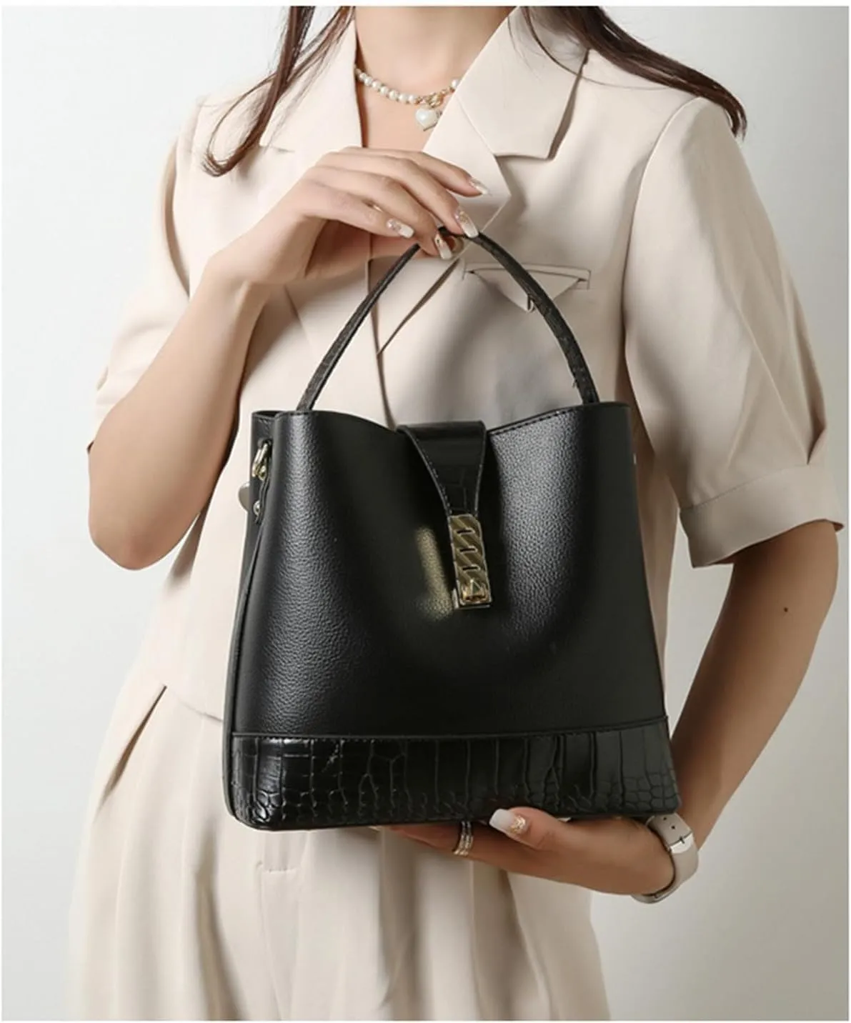 Shoulder Crossbody Tote Bucket Bag