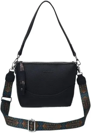 Shoulder Wide Strap Bucket Bag