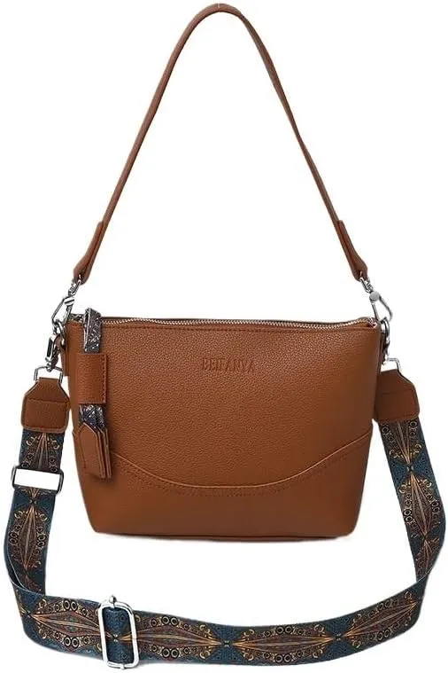 Shoulder Wide Strap Bucket Bag