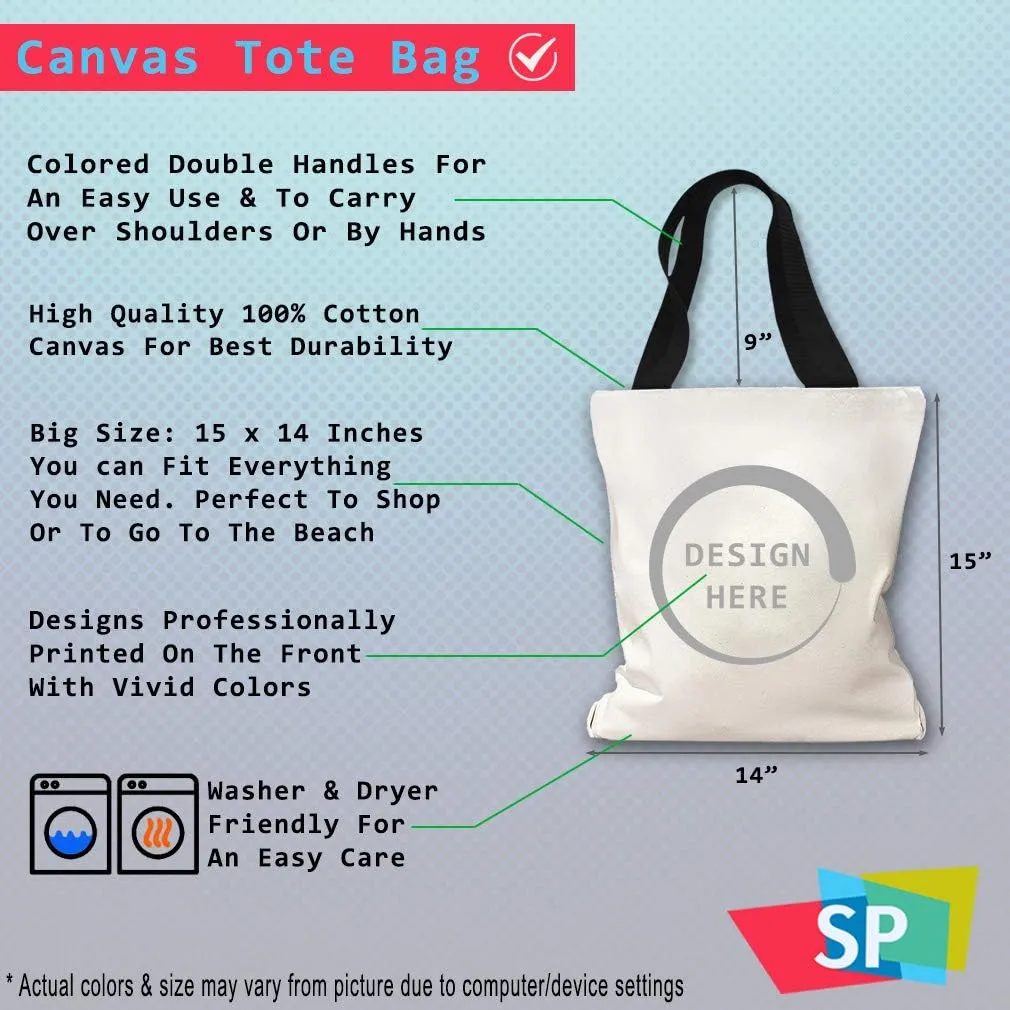 Speedy Pros Canvas Tote Bag for Women I'M Not Yelling I Am Colombians Colombia Countries Beach Bags for Women