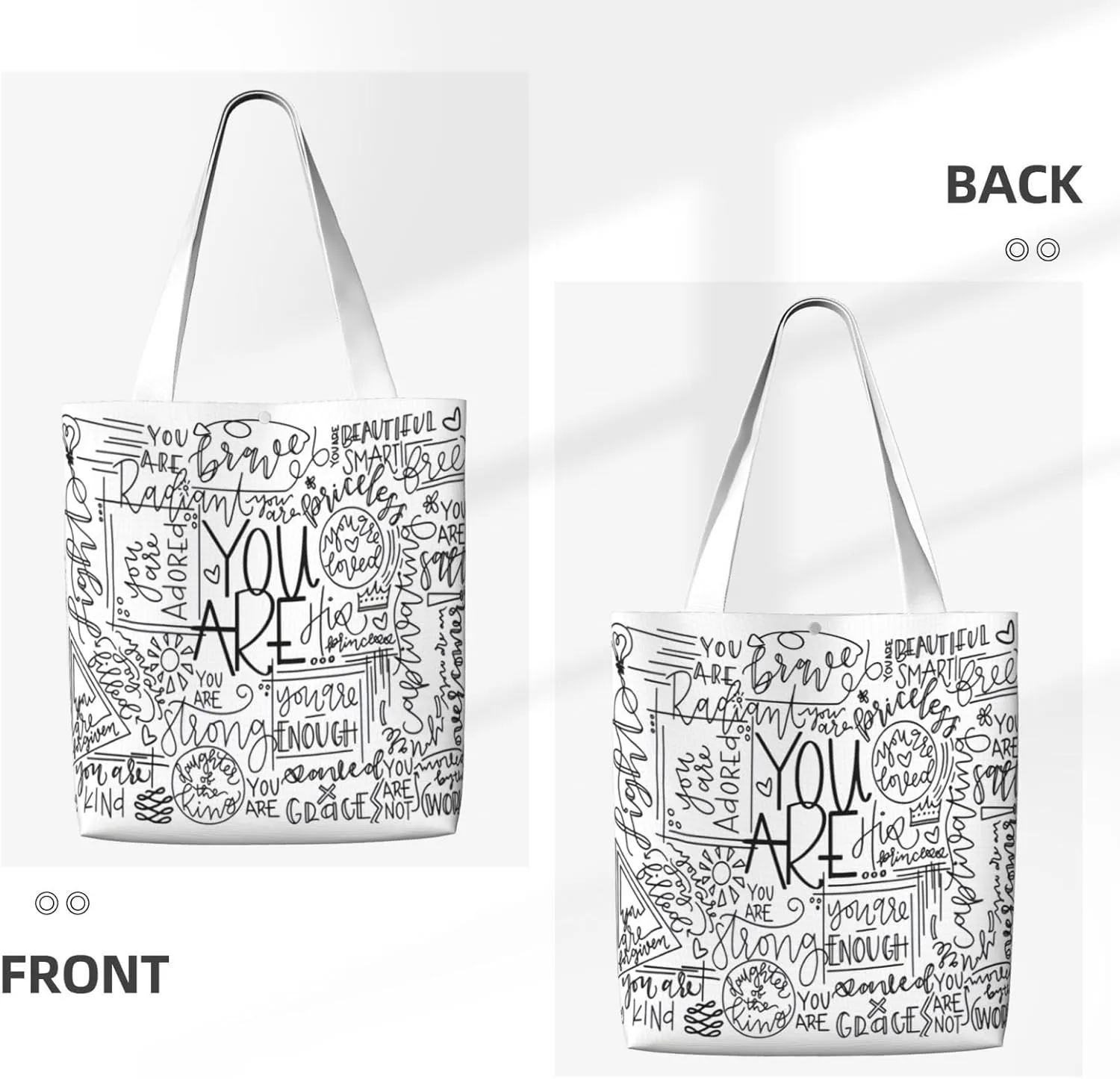 Stay Groovy Canvas Tote Bag Shoulder Bag For Women'S Reusable Tote Bag For Shopping Camping