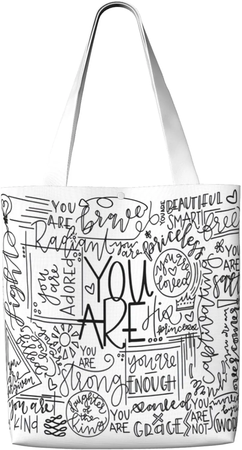 Stay Groovy Canvas Tote Bag Shoulder Bag For Women'S Reusable Tote Bag For Shopping Camping