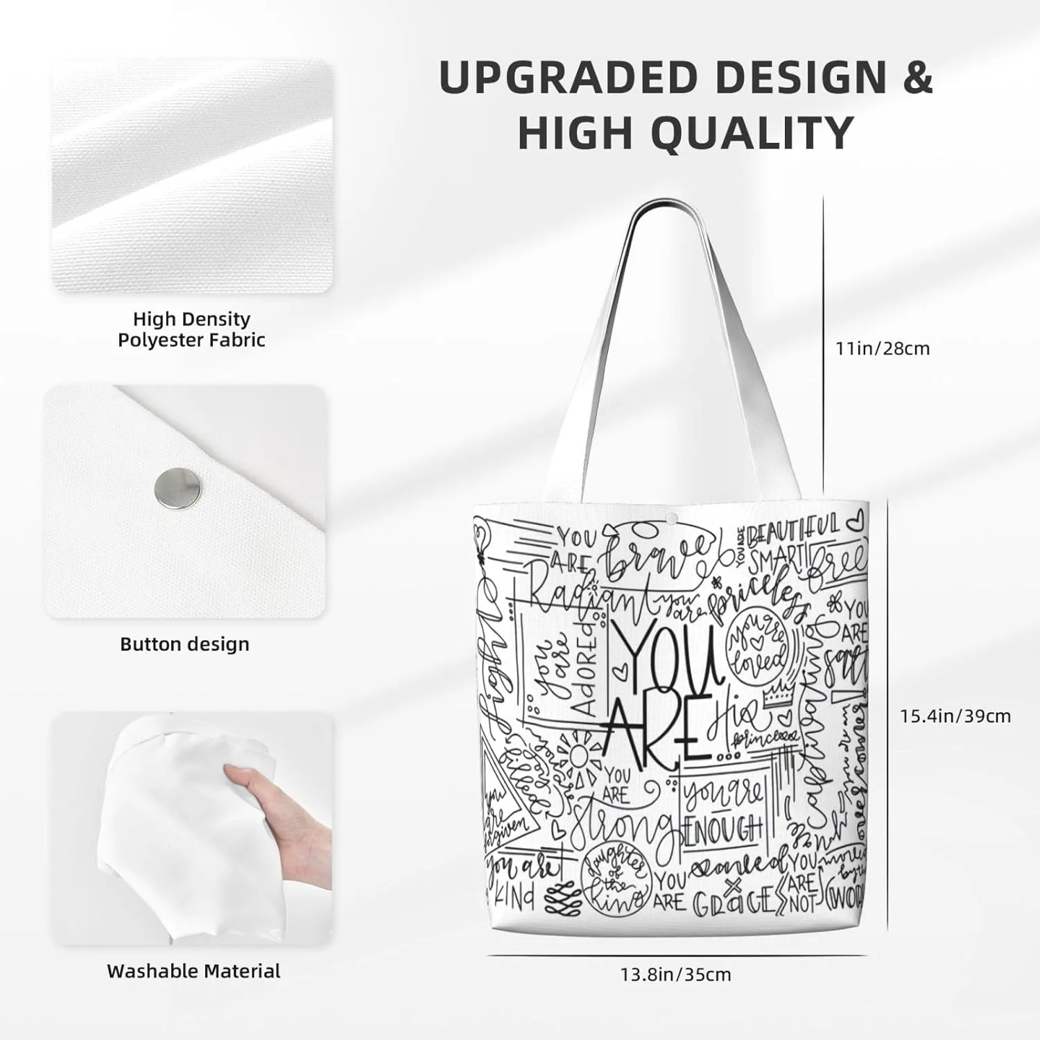 Stay Groovy Canvas Tote Bag Shoulder Bag For Women'S Reusable Tote Bag For Shopping Camping