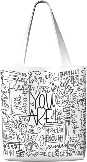 Stay Groovy Canvas Tote Bag Shoulder Bag For Women'S Reusable Tote Bag For Shopping Camping