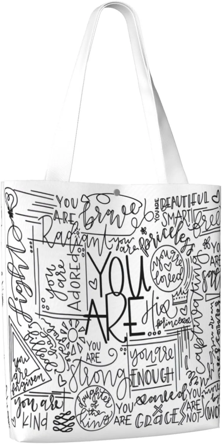 Stay Groovy Canvas Tote Bag Shoulder Bag For Women'S Reusable Tote Bag For Shopping Camping