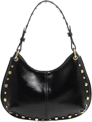 Studded Single Shoulder Crossbody Saddle Bag