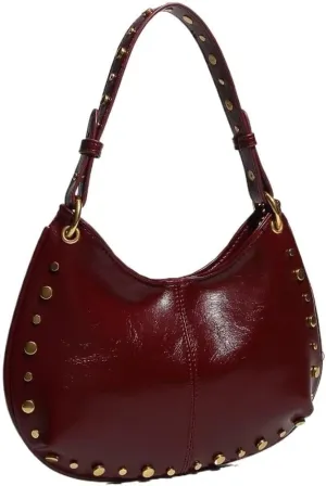 Studded Single Shoulder Crossbody Saddle Bag