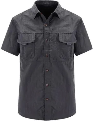Tactical Hiking Shirts Men Long Sleeve Cargo Work Shirts Summer Outdoor Quick Dry Military Combat Hunting Fishing Shirt