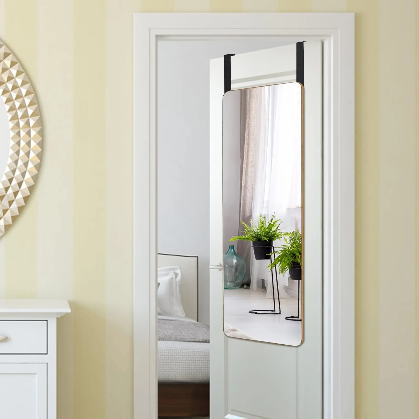 Tangkula Over The Door Mirror