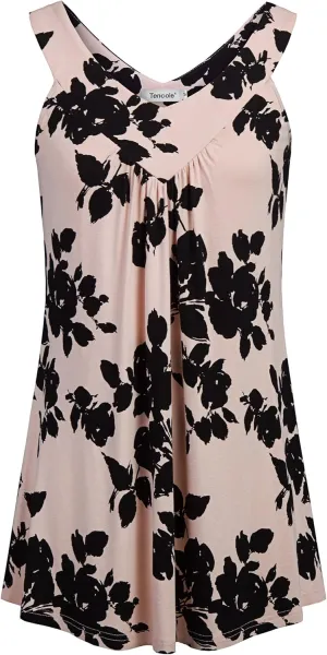 Tencole Womens Tank Tops Summer Casual Sleeveless Tunic Shirts V Neck Loose Blouses