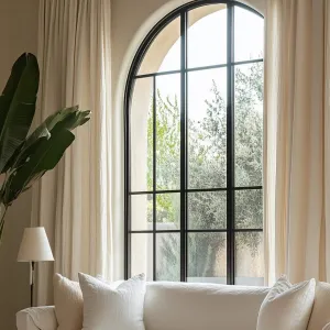 Tessa Cotton Curtain Pleated | Cream White
