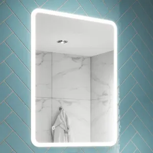 TINITALO Bathroom LED Mirror Home Mirror Wall Mirror with Touch Sensor, 3 Light Effects, Glass, Rectangular LED-46 (24 x 36 Inch)