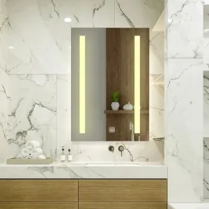 TINITALO Bathroom LED Mirror Home Mirror Wall Mirror with Touch Sensor, 3 Light Effects, Glass, Rectangular LED-67 (24 x 36 Inch)