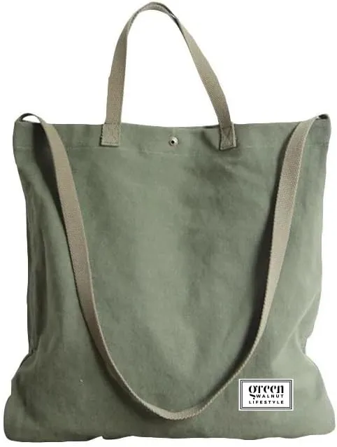 Tote Bag for Women Large Shoulder Bag with Zipper and Pockets forl Work Travel Shopping, Beach Bag, Green