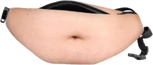Unisex Theft Waist Bag with Printed Beer Belly Design PU Fanny Pack for Travel Casual Use and Daily Essentials Storage