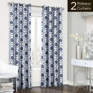 Valencia - Set of 2 Printed Blackout Grommet Top Panels - 54"x 84"