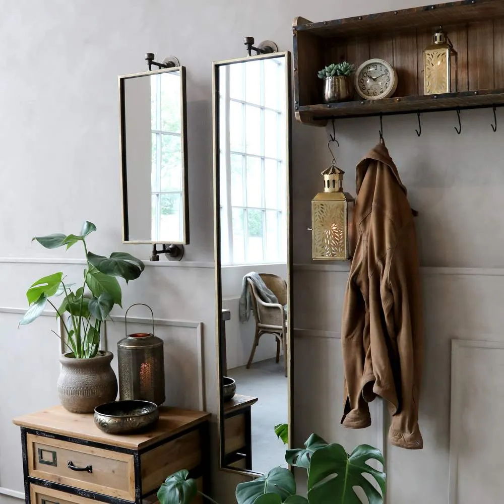 Wall Mirror - Antique Brass