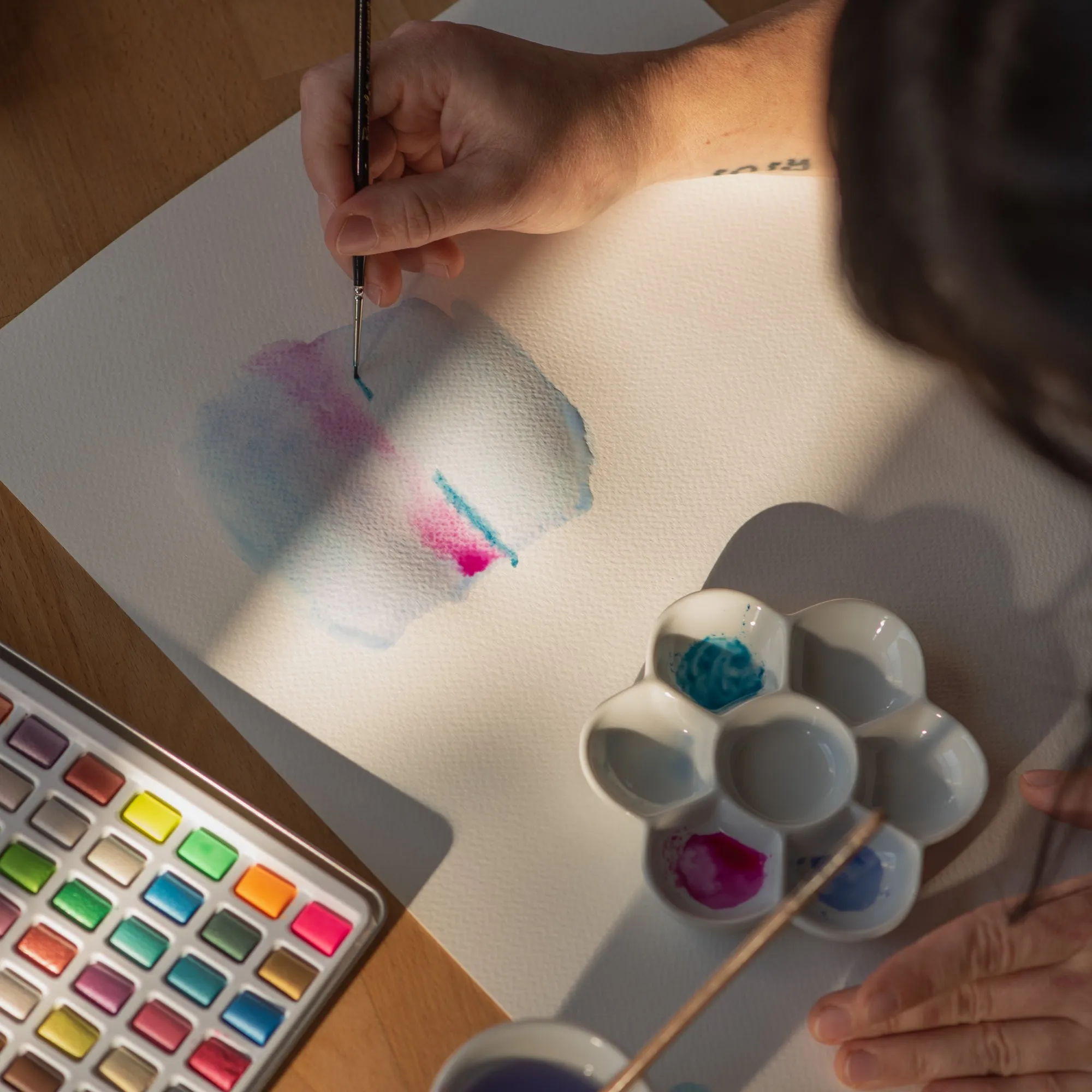 Watercolour Kit - 90 Half Pans