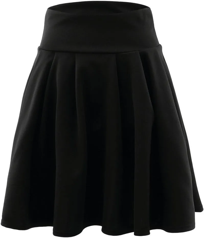 Women's A Line Midi Skirts Ruffle Solid Party Cocktail Mini Skirt Ladies Summer Skirt Pleated Skirts for Party