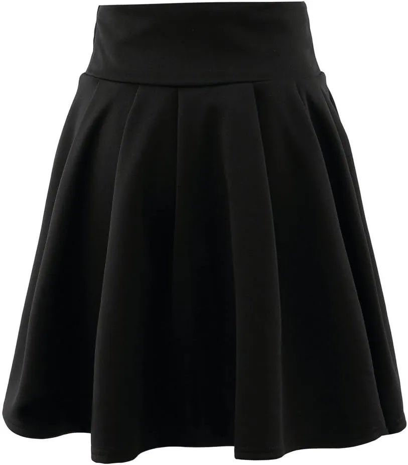 Women's A Line Midi Skirts Ruffle Solid Party Cocktail Mini Skirt Ladies Summer Skirt Pleated Skirts for Party