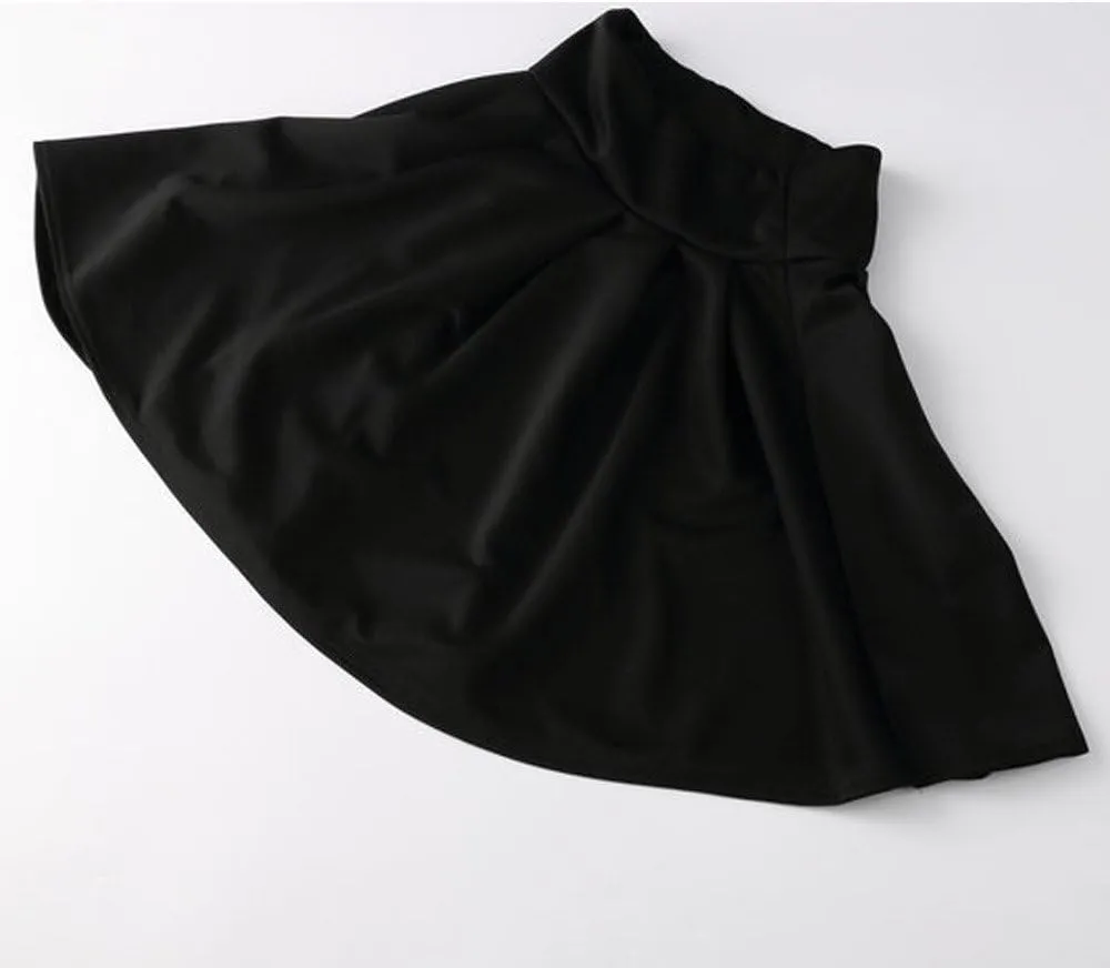 Women's A Line Midi Skirts Ruffle Solid Party Cocktail Mini Skirt Ladies Summer Skirt Pleated Skirts for Party