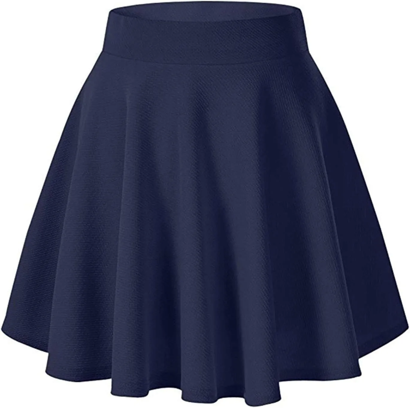 Women's Basic Versatile Stretchy Flared Casual Mini Skater Skirt Pleated Vintage A-Line 2025 Summer Swing Skirts