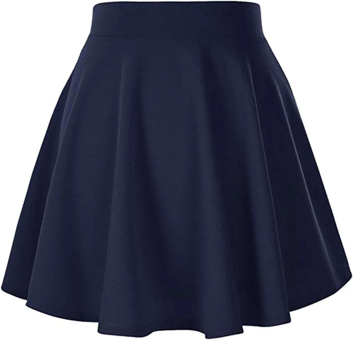 Women's Basic Versatile Stretchy Flared Casual Mini Skater Skirt Pleated Vintage A-Line 2025 Summer Swing Skirts