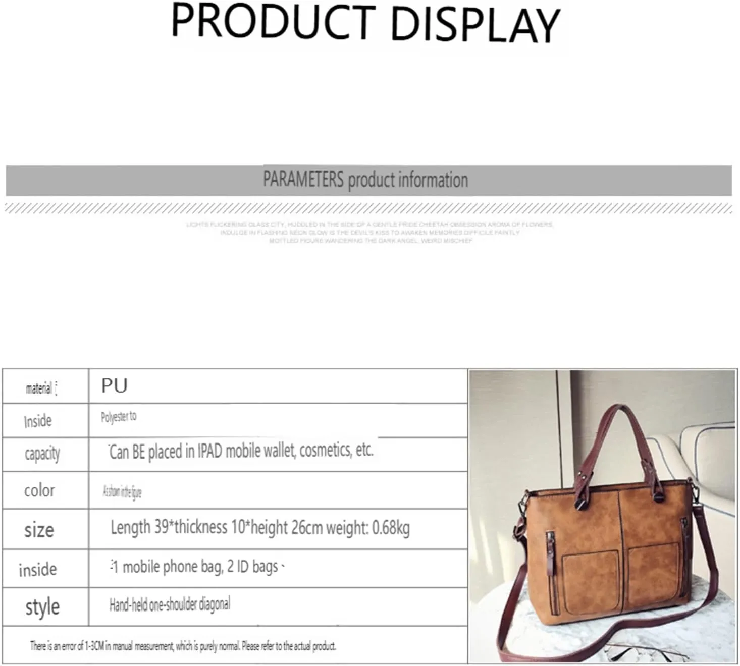 Women's Handbag Shoulder Satchel