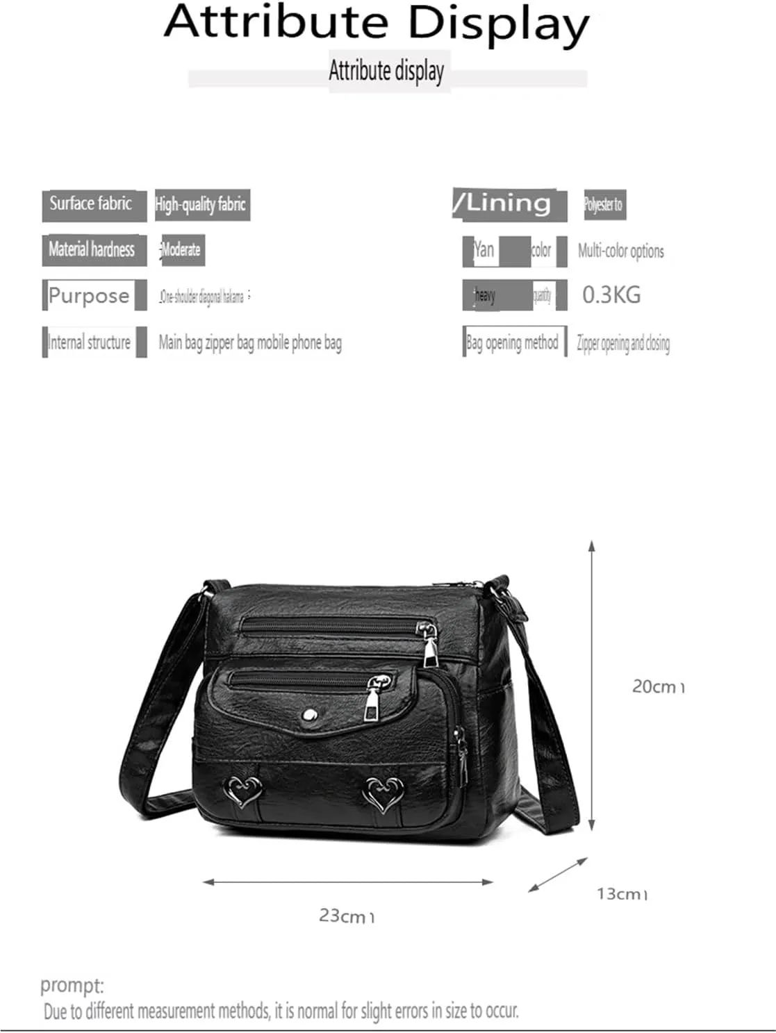 Women's Large Capacity Shoulder Crossbody Bag