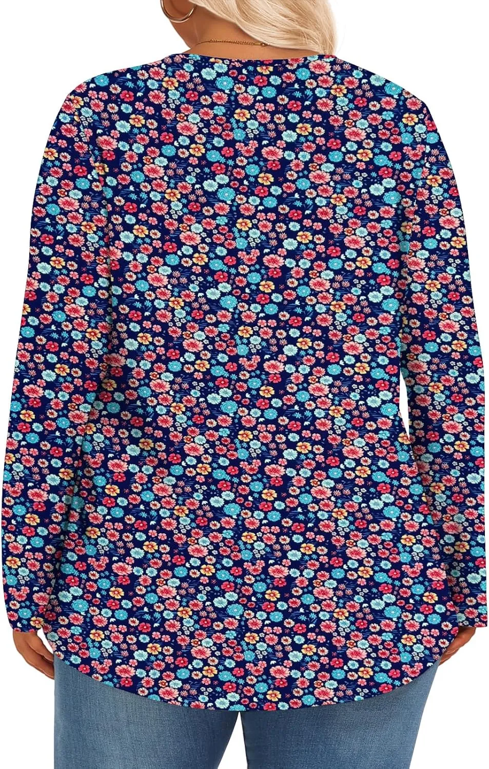 Womens Plus Size Tops Long Sleeve Shirts Fall Tunics Blouses Wear with Leggings