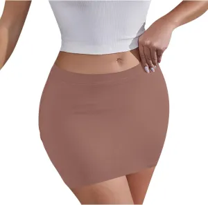 Y2k Mini Skirts for Women Bodycon Sexy Club Date Night Micro Pencil Skirt Streetwear Casual Elastic Waist Solid Short