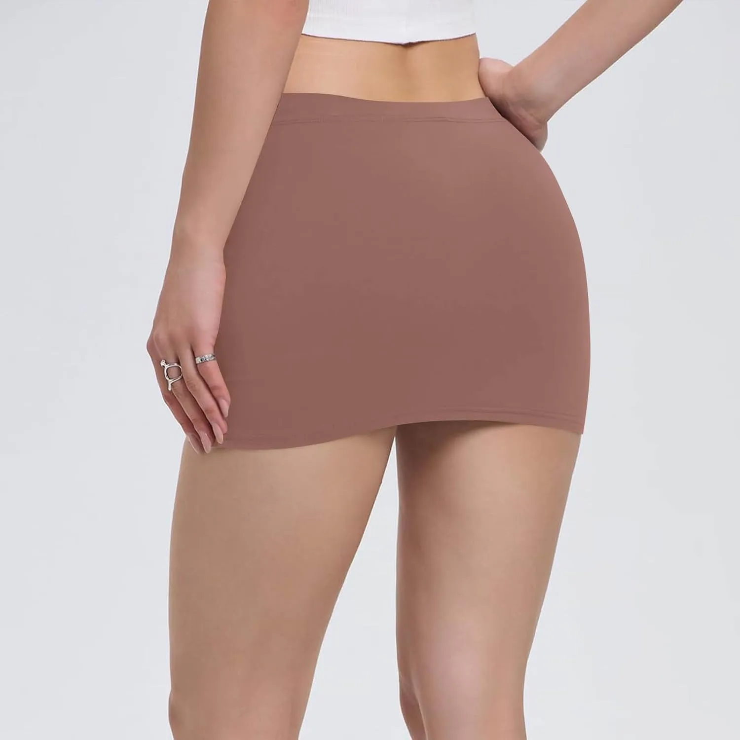 Y2k Mini Skirts for Women Bodycon Sexy Club Date Night Micro Pencil Skirt Streetwear Casual Elastic Waist Solid Short