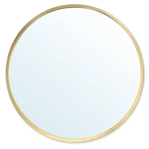 ZENMAG Round Wall Mirror,24-inch Large Circle Mirror,Gold Metal Framed Wall-Mounted Bathroom Mirror,Decorative Round Mirror for Vanity Bedroom,Living Room,Entryway