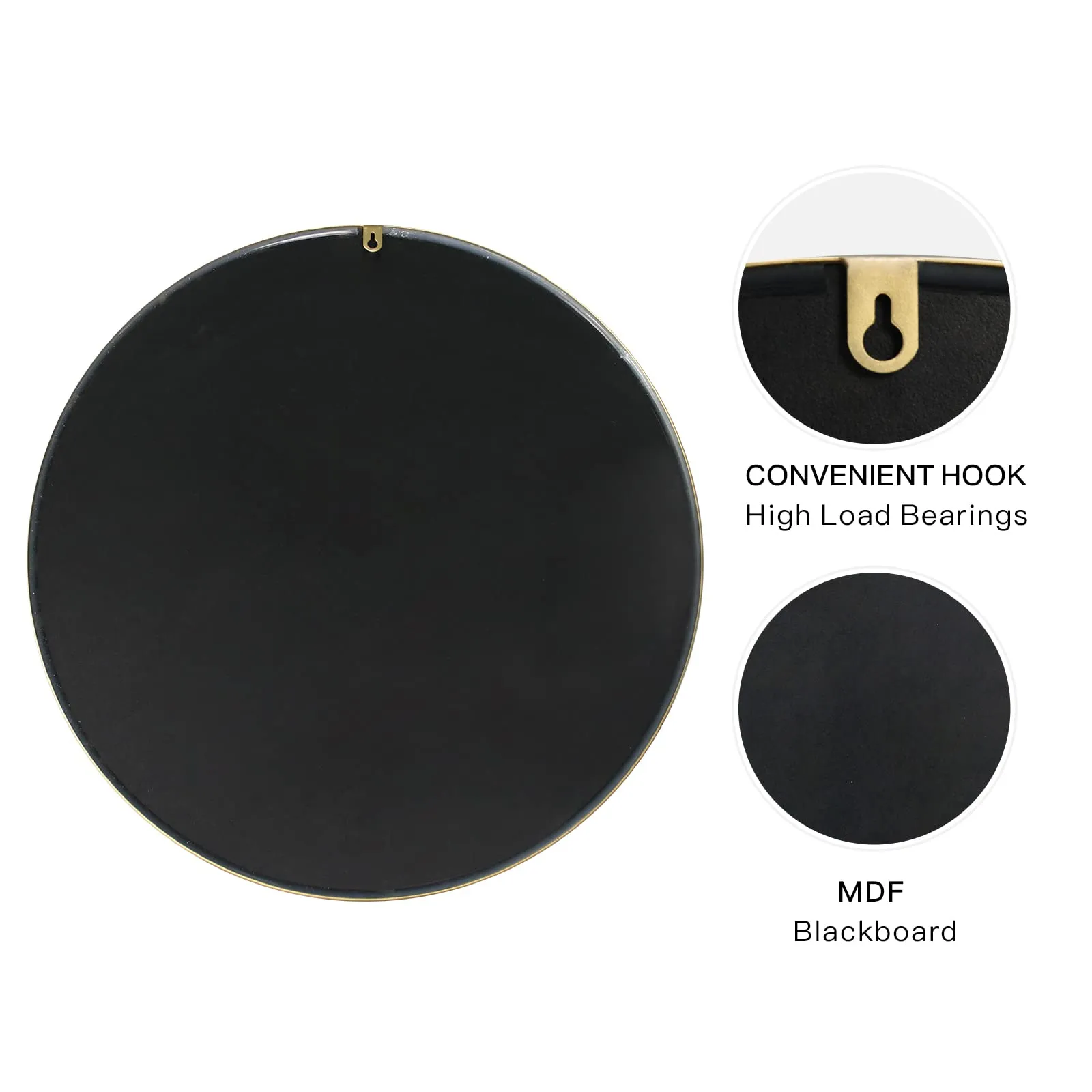 ZENMAG Round Wall Mirror,24-inch Large Circle Mirror,Gold Metal Framed Wall-Mounted Bathroom Mirror,Decorative Round Mirror for Vanity Bedroom,Living Room,Entryway